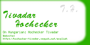 tivadar hochecker business card